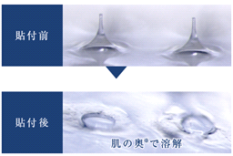 写真：張付後肌の奥で溶解