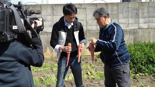 テレビ取材の様子