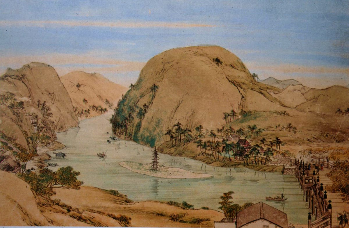 応挙の眼鏡絵「宇治」