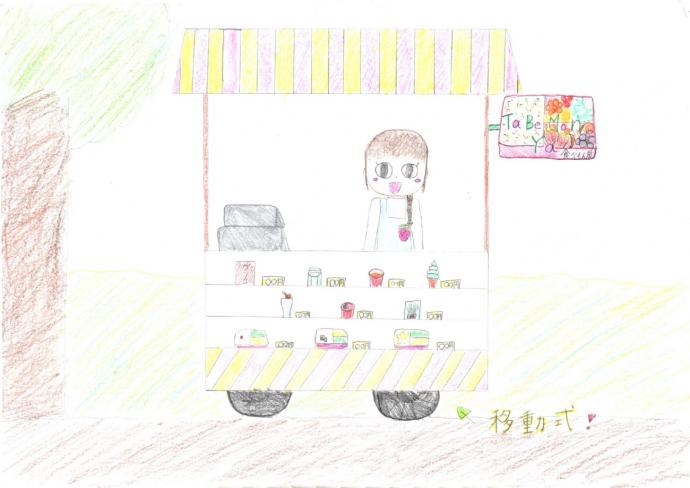 食べ物屋の絵