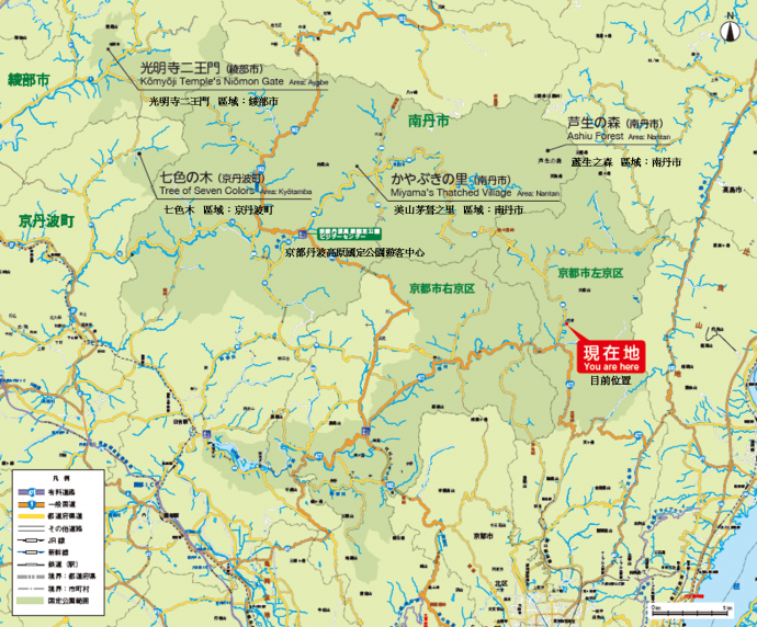 一般導覽圖標誌 左京區北部山區2