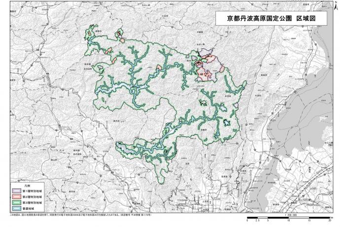 京都丹波高原国定公園区域図