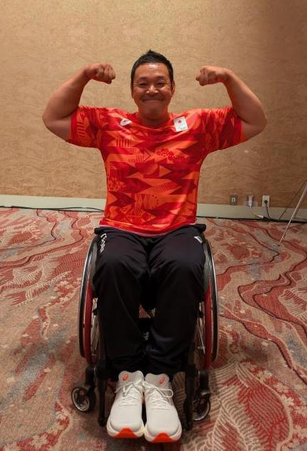 パラ・パワーリフティング男子107kg級日本代表の佐藤和人選手（兵庫県警察）