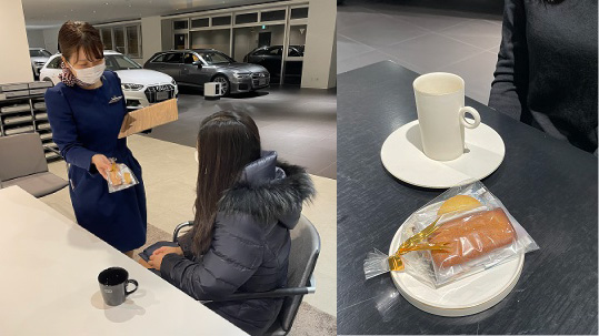 ショールームの来客