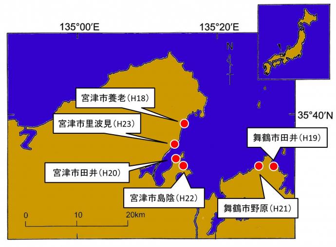 造成藻場の位置