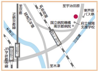 アクセス図・城陽障がい者高等技術専門校