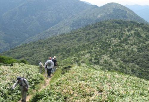 大江山連峰での登山状況