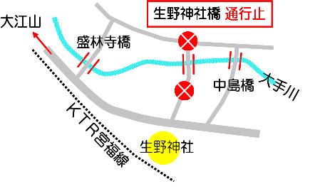 生野神社橋の地図