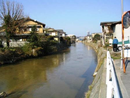 工事前の京口橋下流