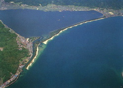 天橋立の海岸線の様子