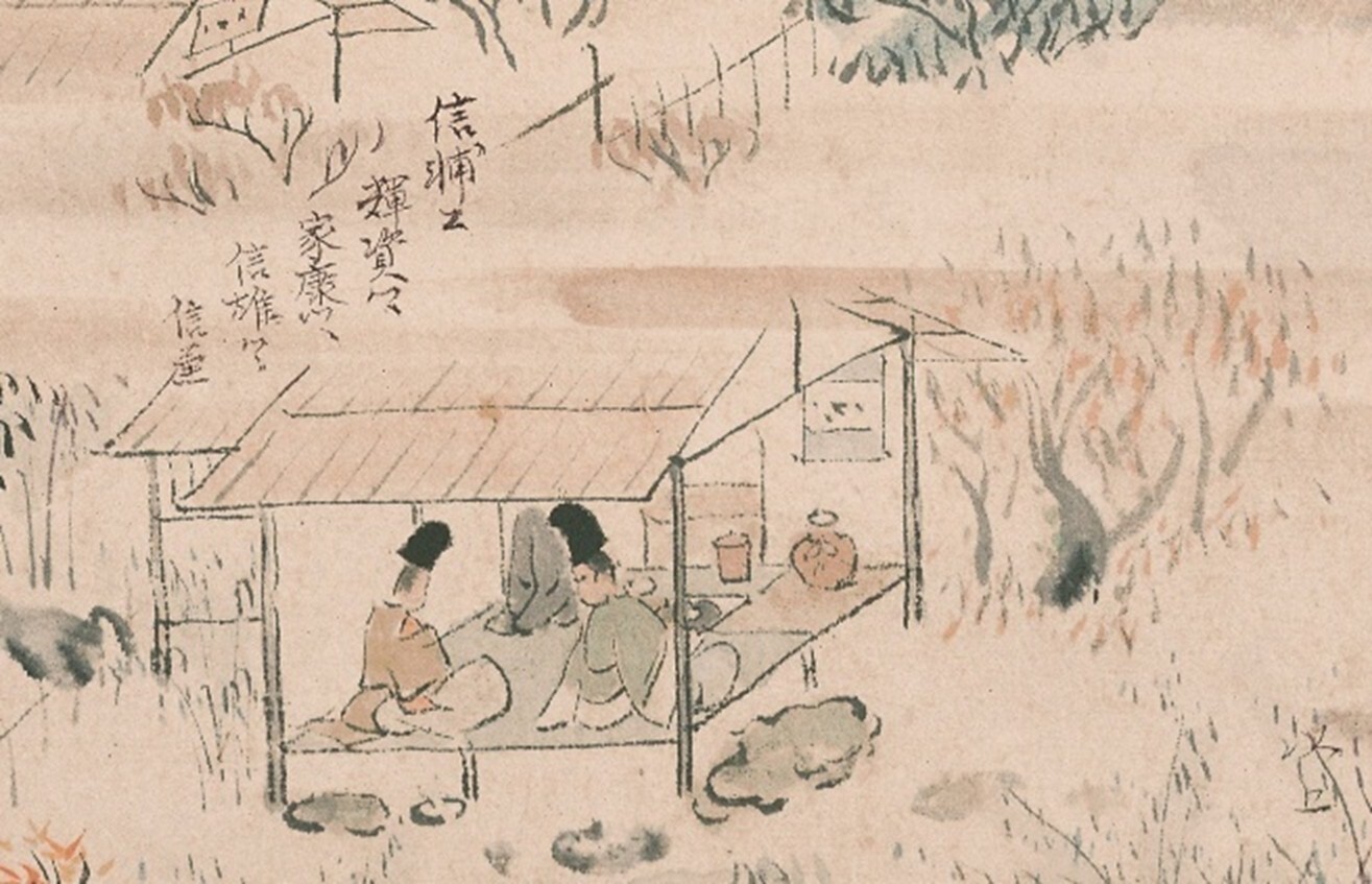 「北野大茶湯図」の一部（提供／北野天満宮）