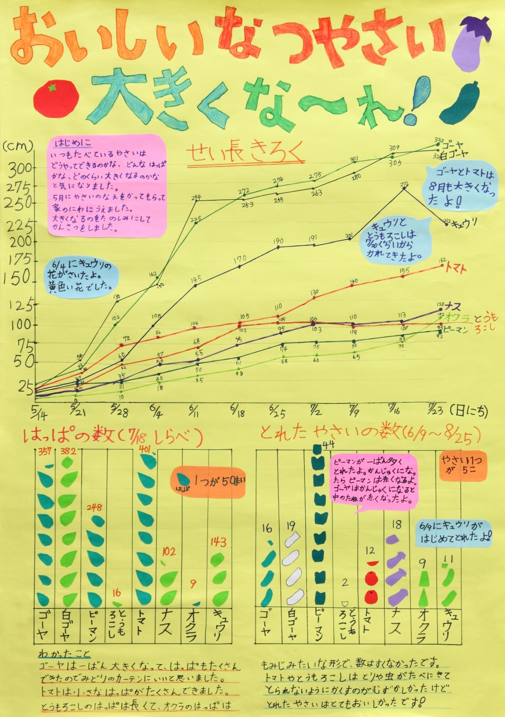 おいしいなつやさい大きくな〜れ!