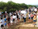 鬼力の由良川夏祭り（魚つかみ大会）