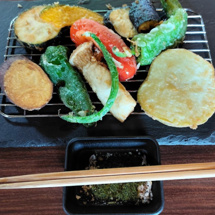 和束野菜と京野菜の天ぷら盛り合わせ