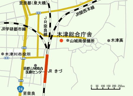 木津庁舎地図