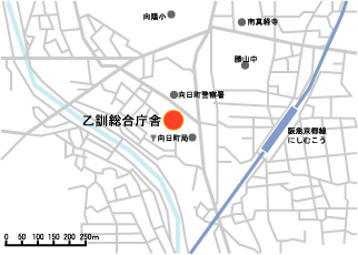 乙訓土木事務所周辺地図