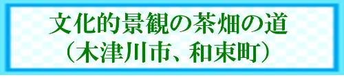 文化的景観の茶畑の道（木津川市、和束町）